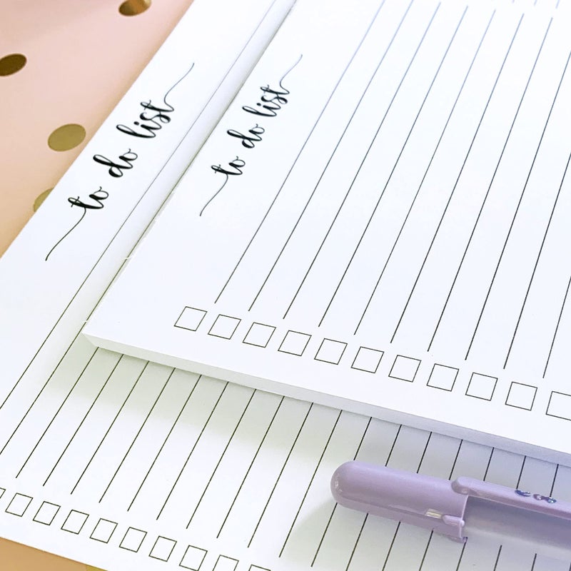 321Done To Do List Notepad - Pack of 2-50 Sheets (5.5"" x 8.5"") To-Do's Notepad Tear Off  Planning Memo Pad  Planner Checklist Organizing - Made in USA - Simple Script - College-Ruled - Image 5
